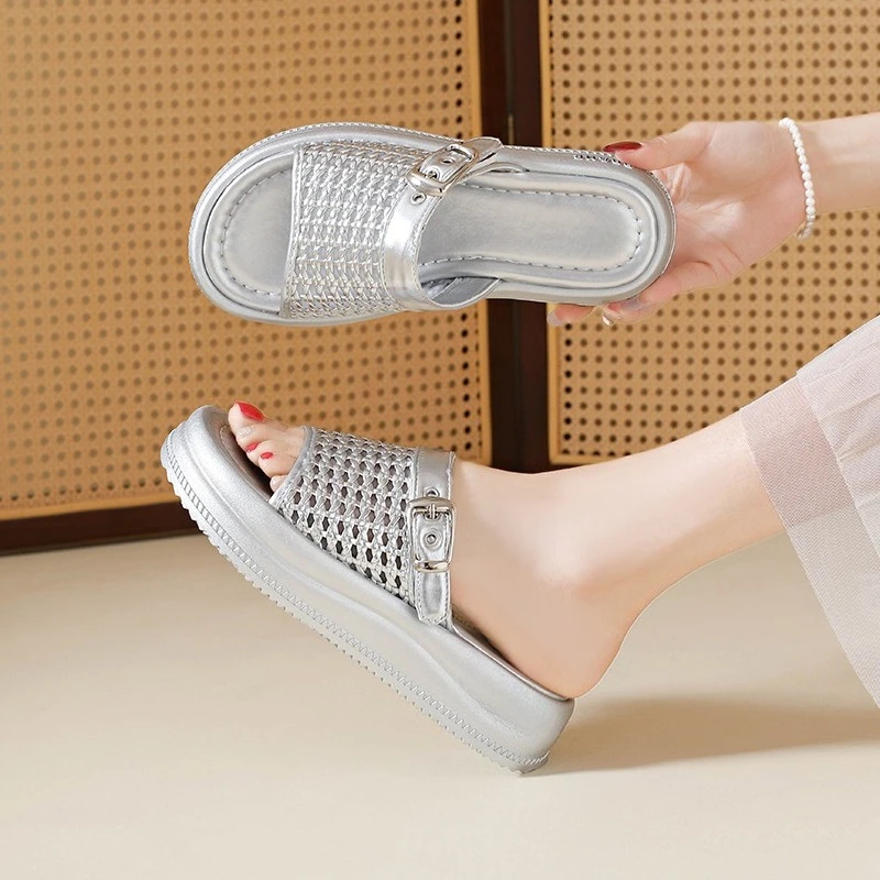 Women's Summer Large Size Soft Bottom Not Tired One-word Slippers Versatile Non-slip Outer Wear Flat Slippers
Women's Summer Large Size Soft Bottom Not Tired One-word Slippers Versatile Non-slip Outer Wear Flat Slippers