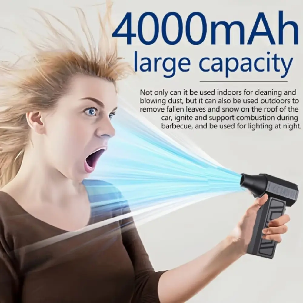 130000RPM Mini Turbo Jet Fan High-speed 4000mAh Electric Air Duster Brushless Motor Rechargeable Handheld Violent Fan Outdoor
130000RPM Mini Turbo Jet Fan High-speed 4000mAh Electric Air Duster Brushless Motor Rechargeable Handheld Violent Fan Outdoor