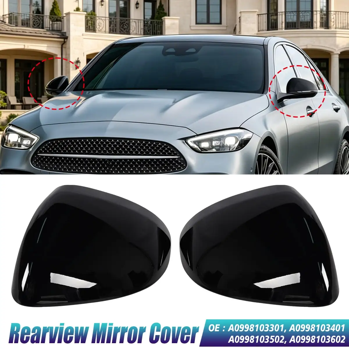 1 Pair LHD Rearview Side Mirror Cover Cap Glossy Black For Benz W206 S206 W214 S214 C236 A236 X254 C254 W223 Z223 2021-2026
1 Pair LHD Rearview Side Mirror Cover Cap Glossy Black For Benz W206 S206 W214 S214 C236 A236 X254 C254 W223 Z223 2021-2026