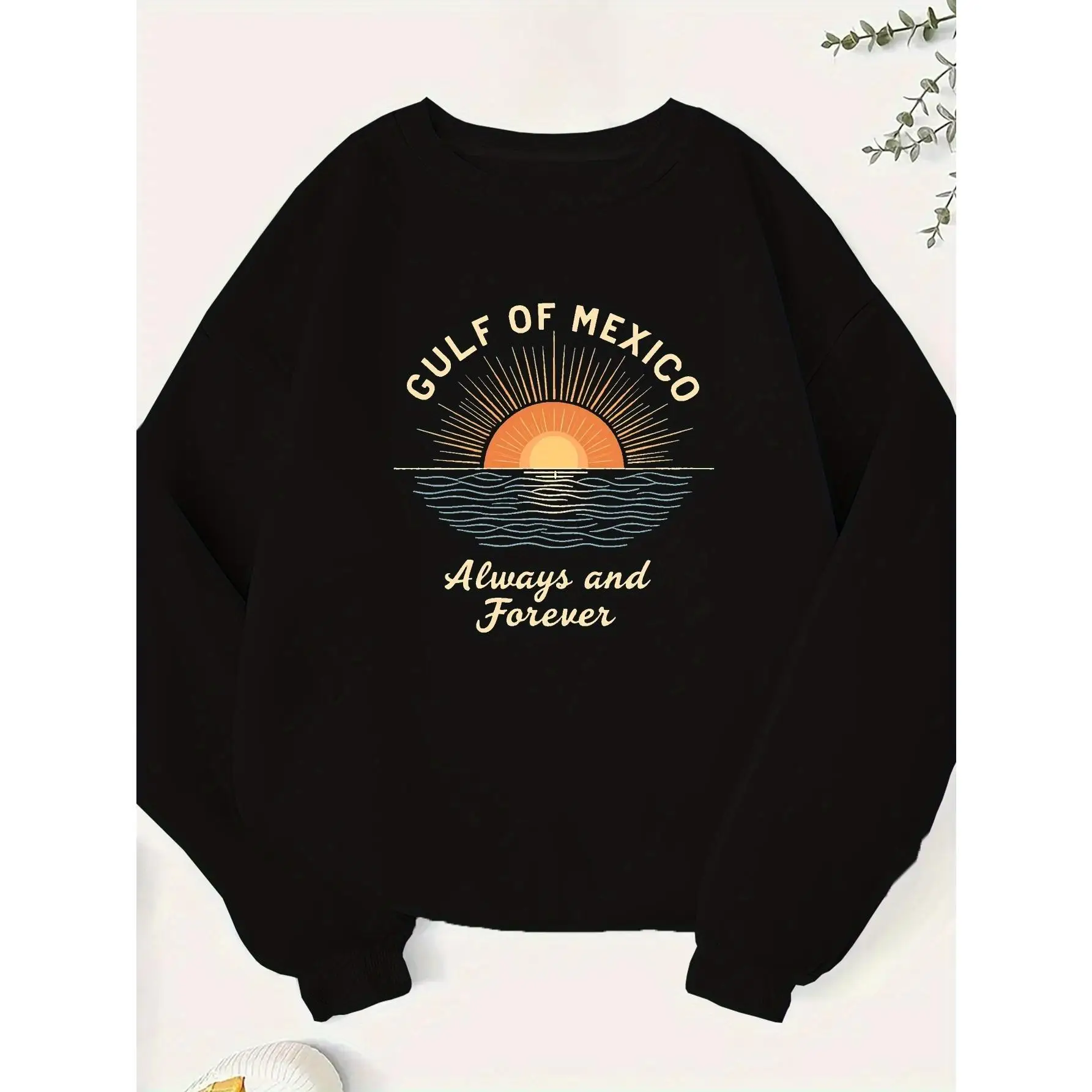 Women Men Gulf of Mexico Sweatshirt Always and Forever Print Ocean Sunset Pullover Beach Vacation Travel Top 
Women Men Gulf of Mexico Sweatshirt Always and Forever Print Ocean Sunset Pullover Beach Vacation Travel Top