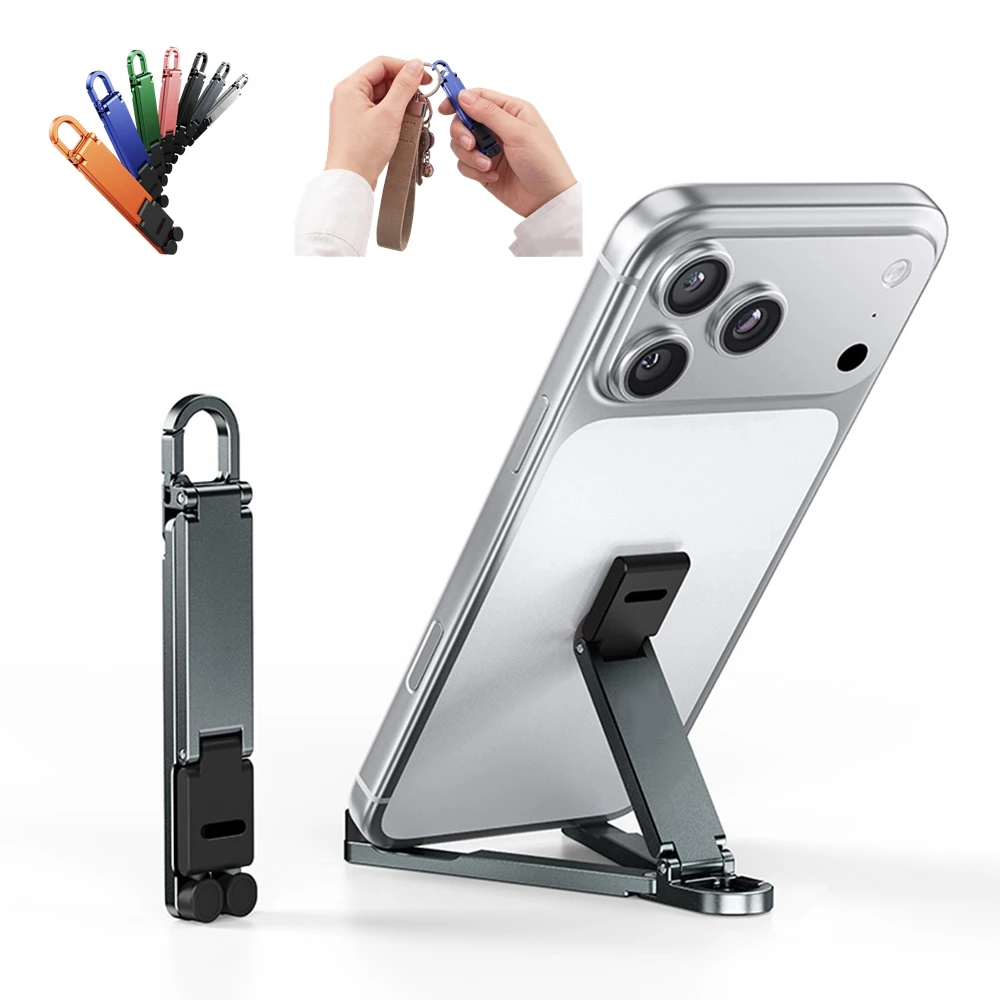 Portable Mini Keychain Phone Holder Innovative Aluminum Alloy Folding Phone Stand Multi-functional Outdoor Travel Mount
Portable Mini Keychain Phone Holder Innovative Aluminum Alloy Folding Phone Stand Multi-functional Outdoor Travel Mount