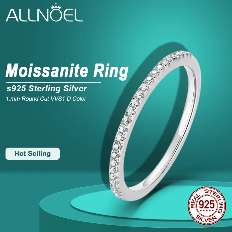 ALLNOEL Moissanite Ring 925 Sterling Sliver D VVS1 With GRA Certificate Half Eternity Band Wedding Engagement Rings For Women
ALLNOEL Moissanite Ring 925 Sterling Sliver D VVS1 With GRA Certificate Half Eternity Band Wedding Engagement Rings For Women