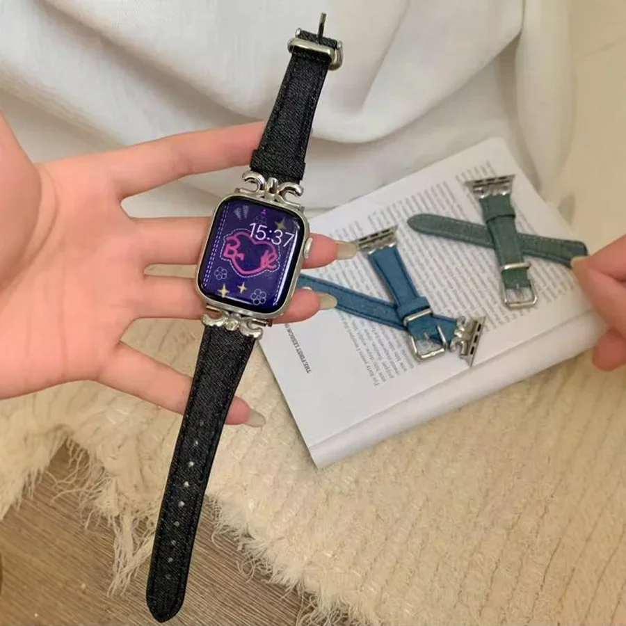 Superior Cloth Leather loop For Apple Watch band women Series Ultra 10/9/8/7 40mm 41mm 42mm 44mm 45mm 46mm Strap
Superior Cloth Leather loop For Apple Watch band women Series Ultra 10/9/8/7 40mm 41mm 42mm 44mm 45mm 46mm Strap
