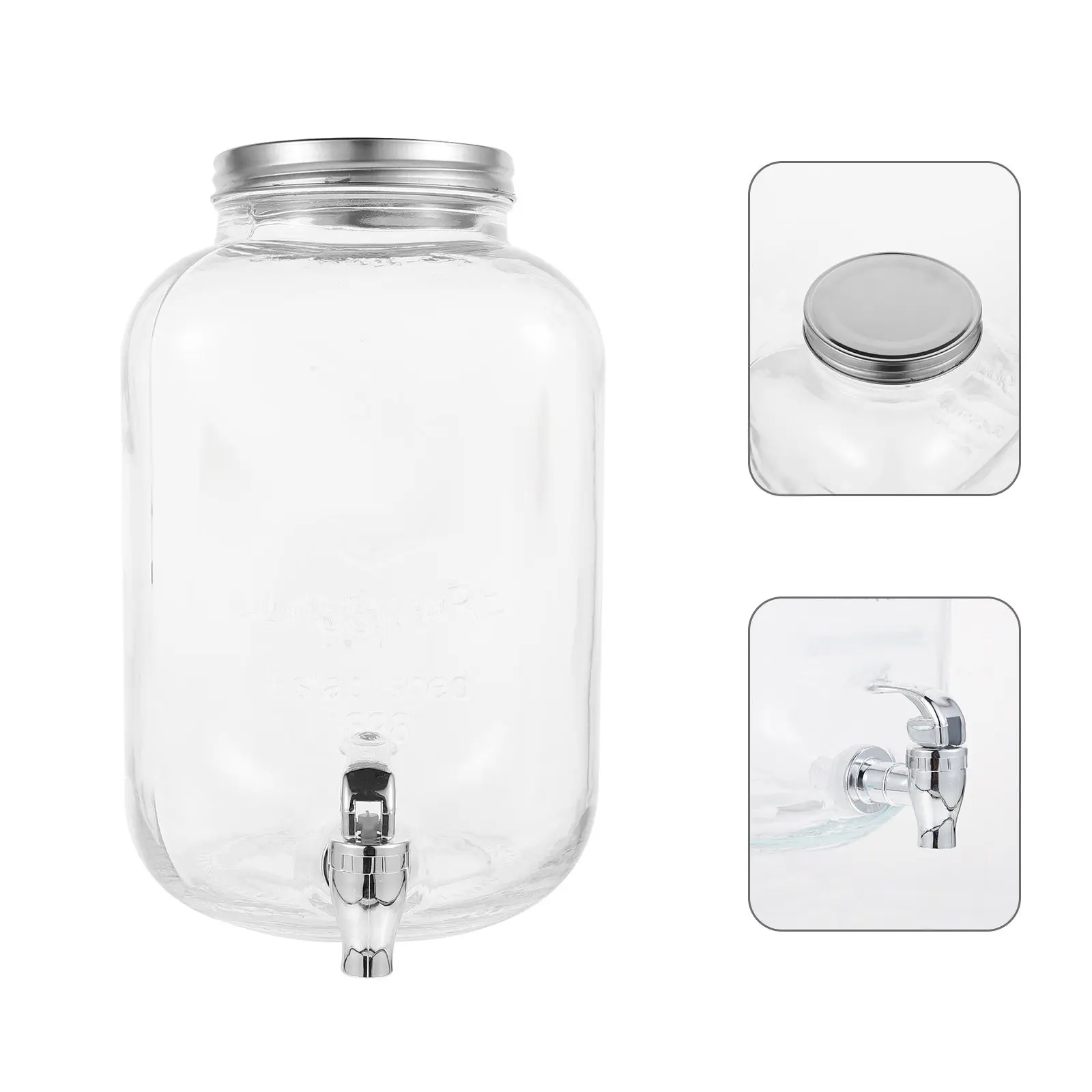 1Pcs 5L Clear Glass Drink Dispenser with Faucet Large Capacity Beverage Container for Enzyme Juice Wine Cold Drinks Kitchen
1Pcs 5L Clear Glass Drink Dispenser with Faucet Large Capacity Beverage Container for Enzyme Juice Wine Cold Drinks Kitchen