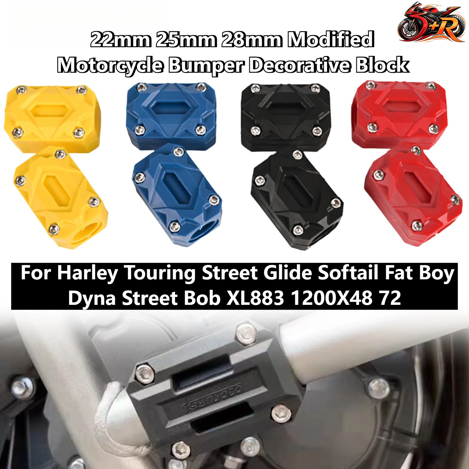22mm 25mm 28mm Modified Motorcycle Bumper Decorative Block for Harley Touring Street Glide Softail Fat Boy Dyna Street Bob XL883
22mm 25mm 28mm Modified Motorcycle Bumper Decorative Block for Harley Touring Street Glide Softail Fat Boy Dyna Street Bob XL883