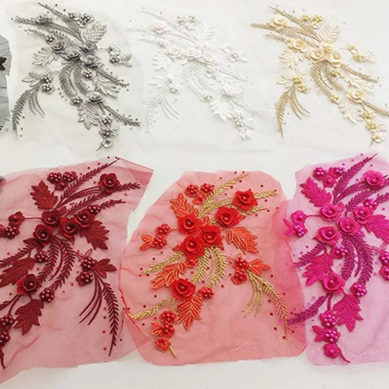 20Pcs Embroidery Pearls Beads Laces Patches DIY Embroidered Floral Patches Applique Wedding Performance Dresses
20Pcs Embroidery Pearls Beads Laces Patches DIY Embroidered Floral Patches Applique Wedding Performance Dresses
