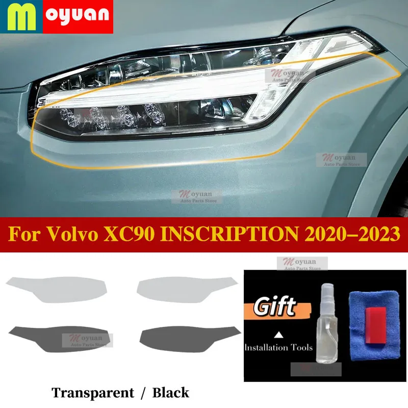 For Volvo XC90 INSCRIPTION 2020-2023 T5 T6 B5 B6 Car Headlight Car Film Transparent Black TPU Exterior Sticker Car Accessories
For Volvo XC90 INSCRIPTION 2020-2023 T5 T6 B5 B6 Car Headlight Car Film Transparent Black TPU Exterior Sticker Car Accessories