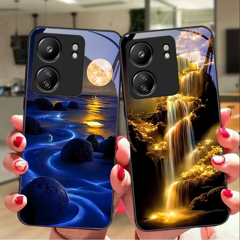 Shining Stone Light For Xiaomi Redmi 13C Note13 12 Pro Plus 5G Note 9 13T Pro POCO X6 F5 F6 Black Tempered Glass Phone Case
Shining Stone Light For Xiaomi Redmi 13C Note13 12 Pro Plus 5G Note 9 13T Pro POCO X6 F5 F6 Black Tempered Glass Phone Case