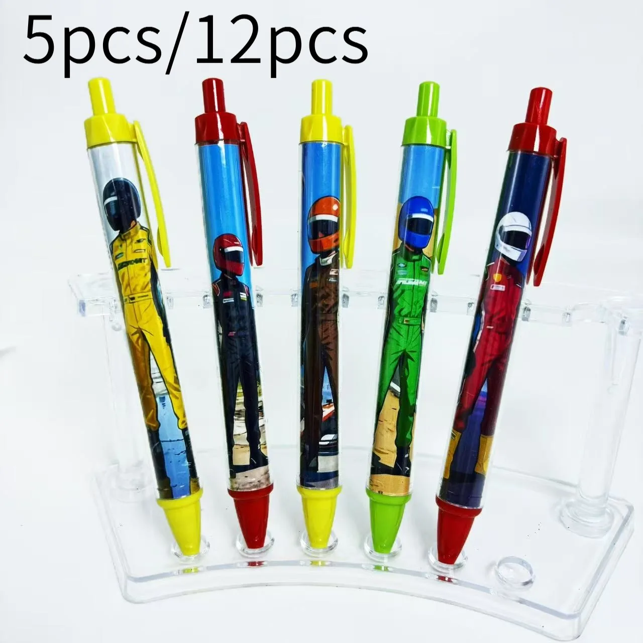 5Pcs/12Pcs Creative Racing Driver Themed Ballpoint Pens Racing Series Retractable Ballpoint Pens Student Writing Gift Pens
5Pcs/12Pcs Creative Racing Driver Themed Ballpoint Pens Racing Series Retractable Ballpoint Pens Student Writing Gift Pens