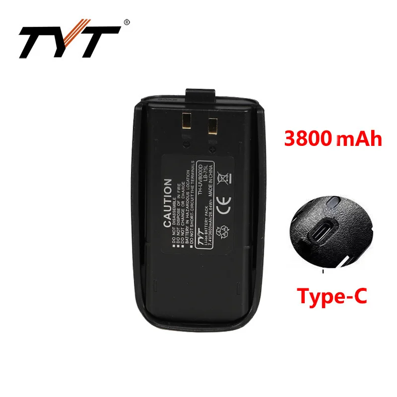 TH-UV8000D Battery TYT Walkie Talkie Original Li-ion Battery 3800mAh 7.4V Type-C Charging for TH-UV8000D Two Way Radio
TH-UV8000D Battery TYT Walkie Talkie Original Li-ion Battery 3800mAh 7.4V Type-C Charging for TH-UV8000D Two Way Radio