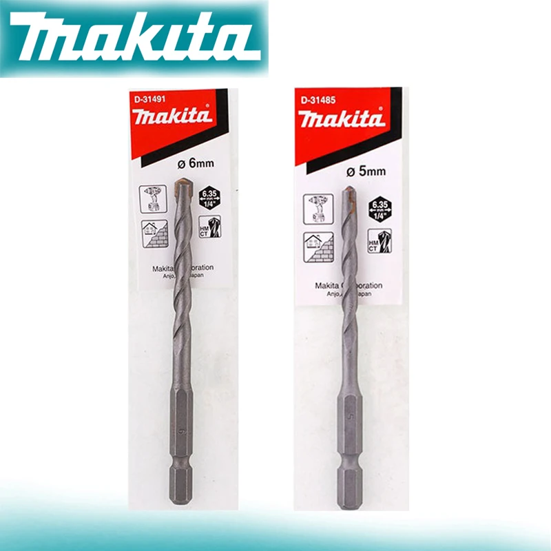 Makita D-31485 D-31491 Concrete Drill Bit Hex Shank 5x90mm 6x100mm Sturdy Durable Twist Drill Tools Accessories
Makita D-31485 D-31491 Concrete Drill Bit Hex Shank 5x90mm 6x100mm Sturdy Durable Twist Drill Tools Accessories