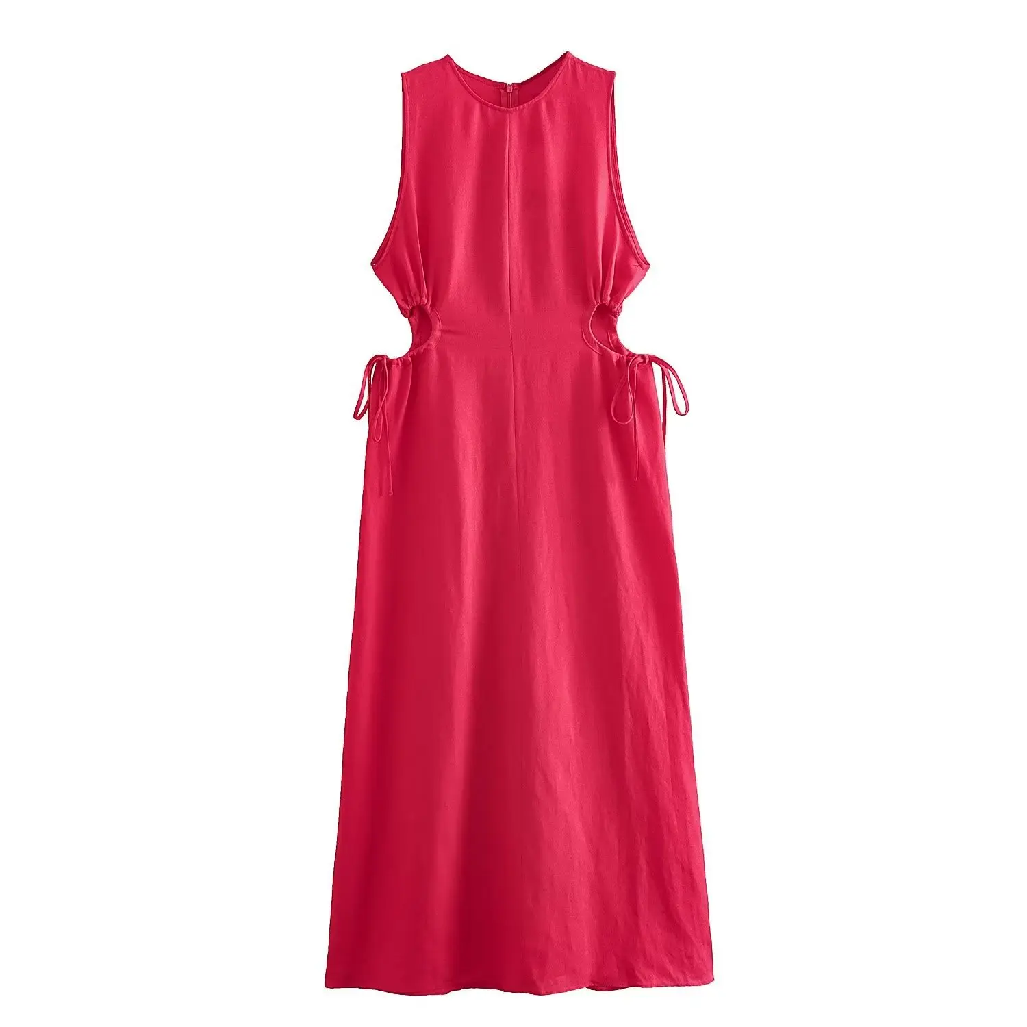 New Cut Out Rose Red Dress Woman Ruched Summer Long Dresses For Women Sleeveless Midi Party Dresses Elegant Evening Dress
New Cut Out Rose Red Dress Woman Ruched Summer Long Dresses For Women Sleeveless Midi Party Dresses Elegant Evening Dress