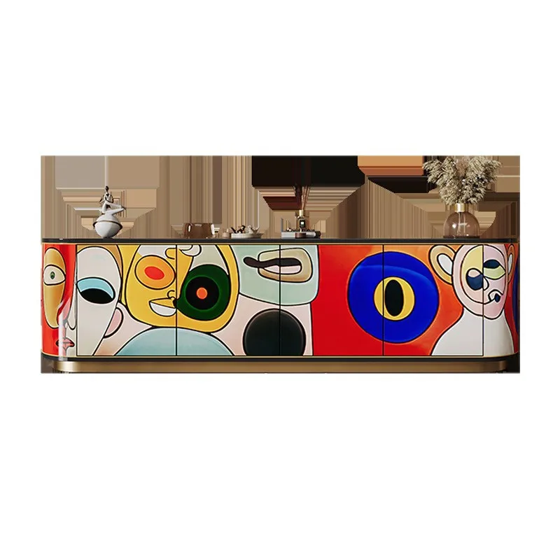 French light luxury painted TV cabinet home living room storage floor cabinet original design art graffiti side cabine
French light luxury painted TV cabinet home living room storage floor cabinet original design art graffiti side cabine