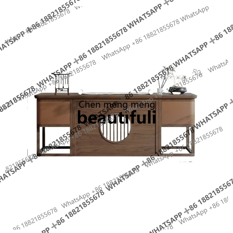 Chinese-style living room large solid wood study desk North American black walnut light luxury modern calligraphy table
Chinese-style living room large solid wood study desk North American black walnut light luxury modern calligraphy table