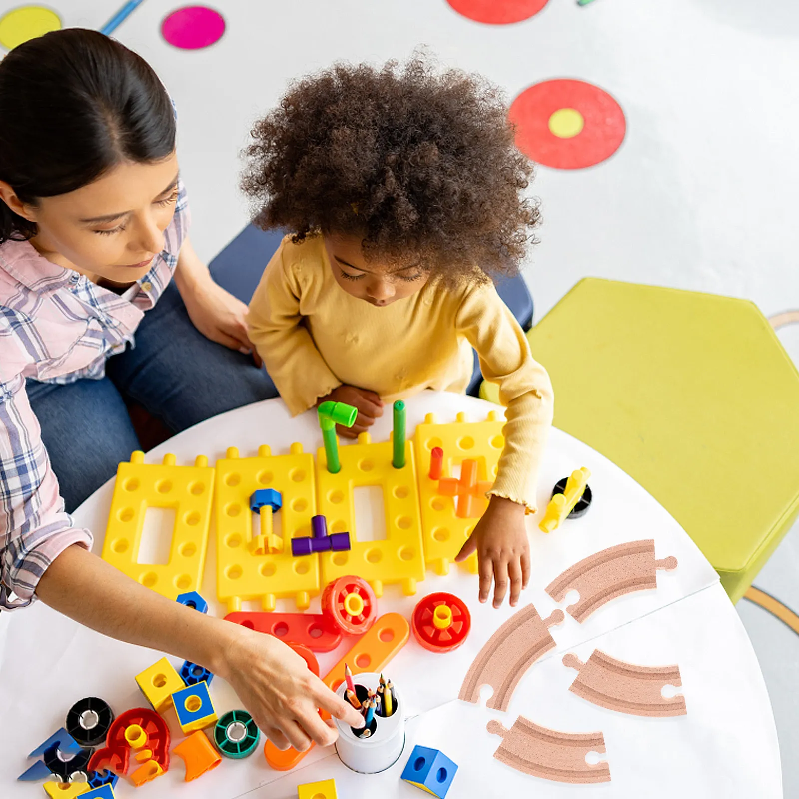 6Pcs Small Curved Track Accessories DIY Wooden Train Track Kids Educational Train Scene Layout for Parties
6Pcs Small Curved Track Accessories DIY Wooden Train Track Kids Educational Train Scene Layout for Parties
