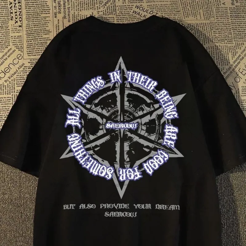 American Retro Printed Casual Loose Top Street Hip Hop Fashion Versatile T-Shirt Men Harajuku Y2K Oversized Short Sleeve Women
American Retro Printed Casual Loose Top Street Hip Hop Fashion Versatile T-Shirt Men Harajuku Y2K Oversized Short Sleeve Women