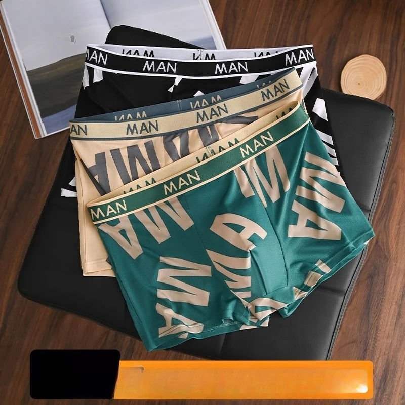 3PCS Men's Ice Silk Underwear Boys Students Seamless Boxers Summer Breathable Youth Trend Boxer Shorts Smooth and Soft Quick-dry
3PCS Men's Ice Silk Underwear Boys Students Seamless Boxers Summer Breathable Youth Trend Boxer Shorts Smooth and Soft Quick-dry