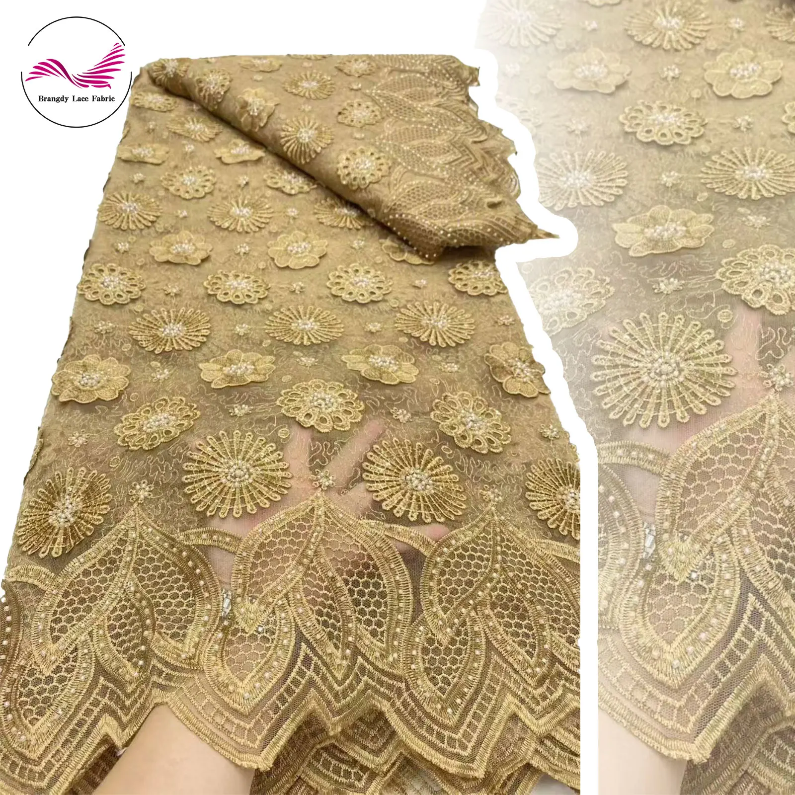 Luxury African Mesh Milk Silk Embroidered Lace Fabric Nigeria Guipure Rope 3D Embroidered Floral Lace Fabric Party Dresses
Luxury African Mesh Milk Silk Embroidered Lace Fabric Nigeria Guipure Rope 3D Embroidered Floral Lace Fabric Party Dresses