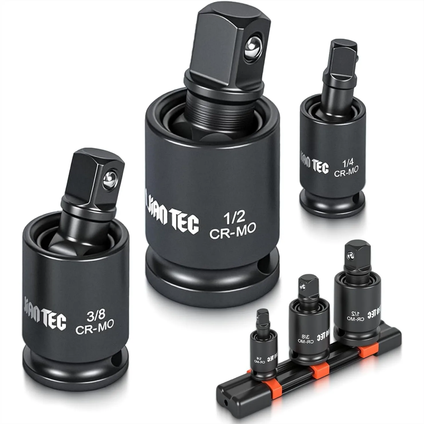 Swivel Socket Extension Set, 1/2", 3/8", 1/4" Drive, 360-Degree Rotation, Cr-Mo Steel for Easy Access
Swivel Socket Extension Set, 1/2", 3/8", 1/4" Drive, 360-Degree Rotation, Cr-Mo Steel for Easy Access