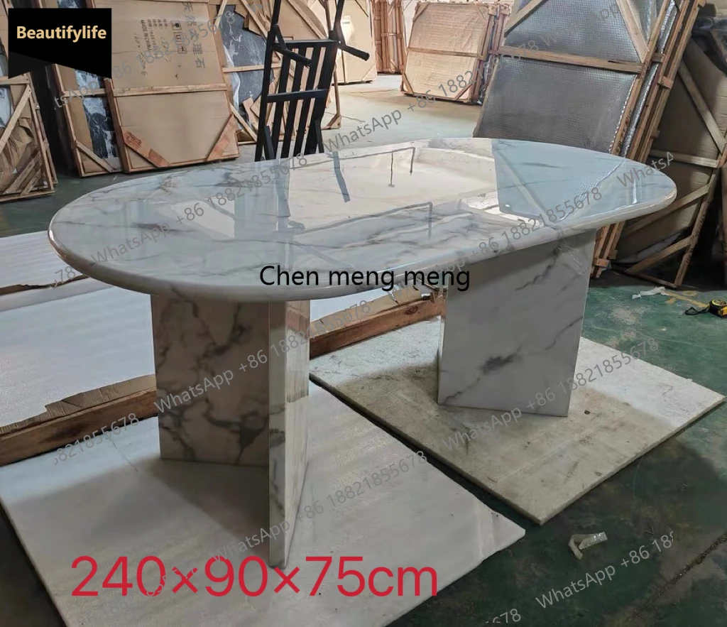 Customized French marble dining table Light luxury Modern cream style luxury stone villa Large dining table c139
Customized French marble dining table Light luxury Modern cream style luxury stone villa Large dining table c139