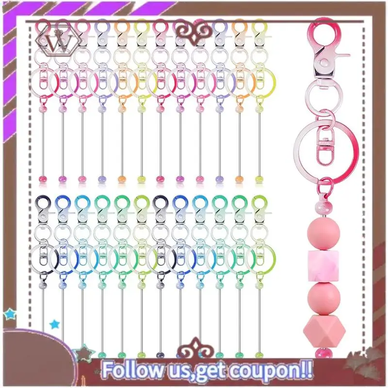 24Pcs Beaded Keychains,DIY Blank Beaded Keychain Making Kit For Pendants DIY Handmade Gifts Eco-Friendly
24Pcs Beaded Keychains,DIY Blank Beaded Keychain Making Kit For Pendants DIY Handmade Gifts Eco-Friendly