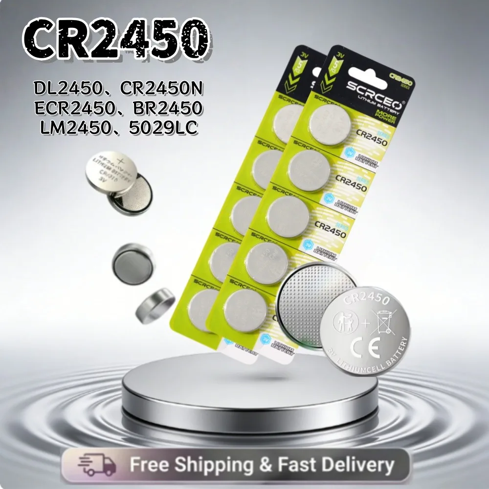 2-50PCS 3V CR2450 Lithium Button Batteries Replacement for DL2450 ECR2450 BR2450 KCR2450 for Watch Remote Control
2-50PCS 3V CR2450 Lithium Button Batteries Replacement for DL2450 ECR2450 BR2450 KCR2450 for Watch Remote Control