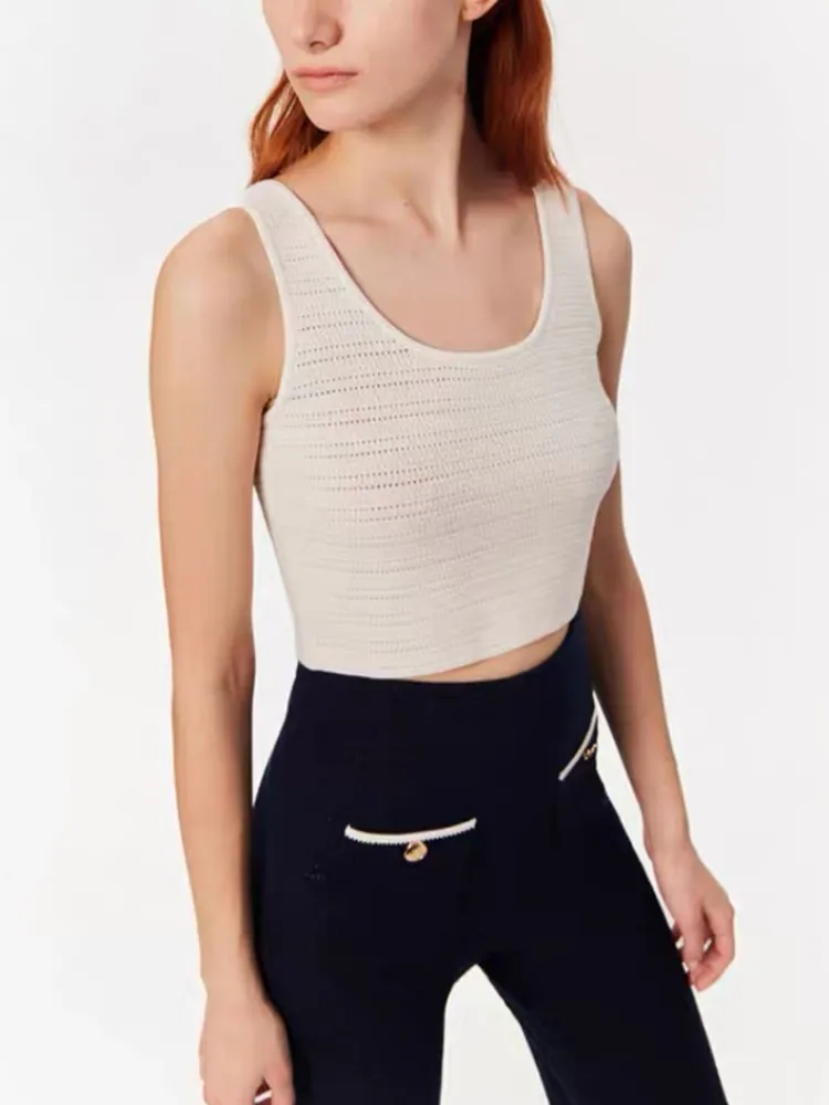 Spring and Summer New Women's Knitted Stripe Hollow Out Suspended Tank Top Female Large U-neck Sleeveless Bottom Shirt Vest
Spring and Summer New Women's Knitted Stripe Hollow Out Suspended Tank Top Female Large U-neck Sleeveless Bottom Shirt Vest