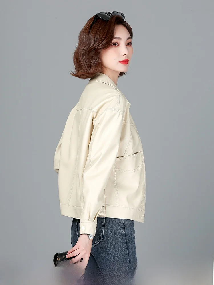 Женская демисезонная куртка из овчины 2025 года: универсальное пальто из гладкой кожи в корейском стиле для повседневной носки
Женская демисезонная куртка из овчины 2025 года: универсальное пальто из гладкой кожи в корейском стиле для повседневной носки