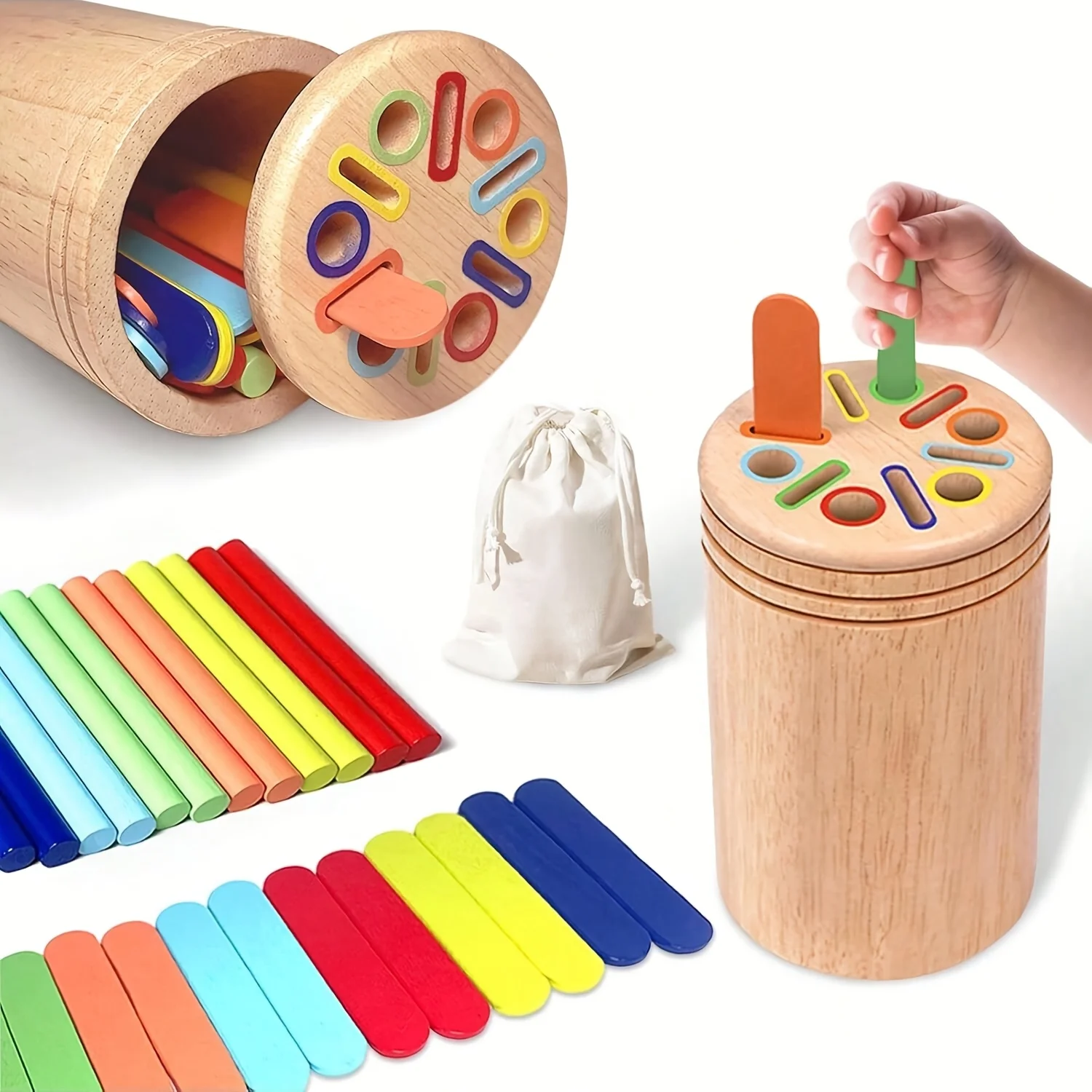 Wooden 2-In-1 Ice Cream Stick Round Sorting Toy, Colorful Montessori Sorting Game, Children's Educational Toy, Christmas Gift
Wooden 2-In-1 Ice Cream Stick Round Sorting Toy, Colorful Montessori Sorting Game, Children's Educational Toy, Christmas Gift