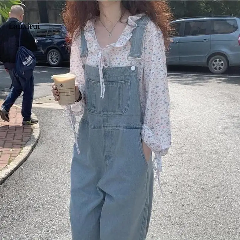 Jumpsuits Women Denim Harajuku Simple Casual Vintage Loose Female Autumn Fashion All-match Daily New Pockets Cozy Streetwear
Jumpsuits Women Denim Harajuku Simple Casual Vintage Loose Female Autumn Fashion All-match Daily New Pockets Cozy Streetwear