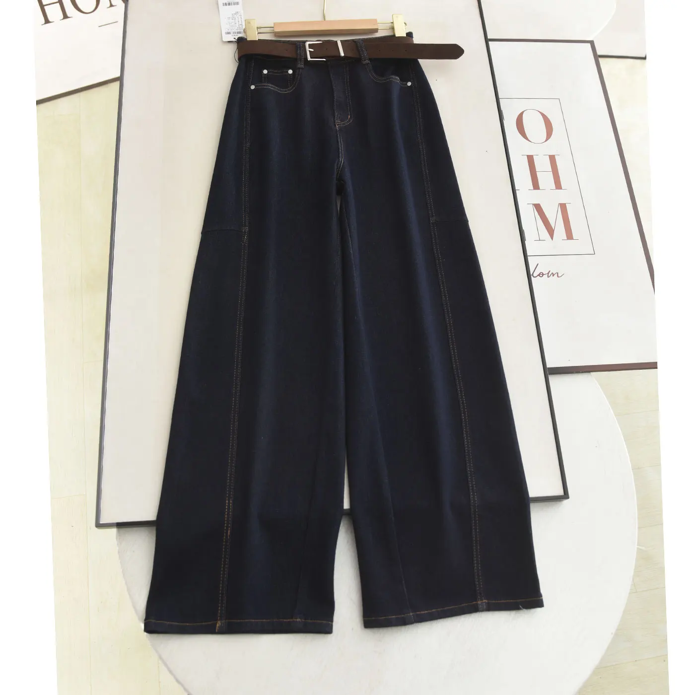 High Waist Wide Leg Casual Jeans Women's Spring 2026 Belted Commute Slimming Comfortable Denim Pants No Brand Registered Trad...
High Waist Wide Leg Casual Jeans Women's Spring 2026 Belted Commute Slimming Comfortable Denim Pants No Brand Registered Trad...