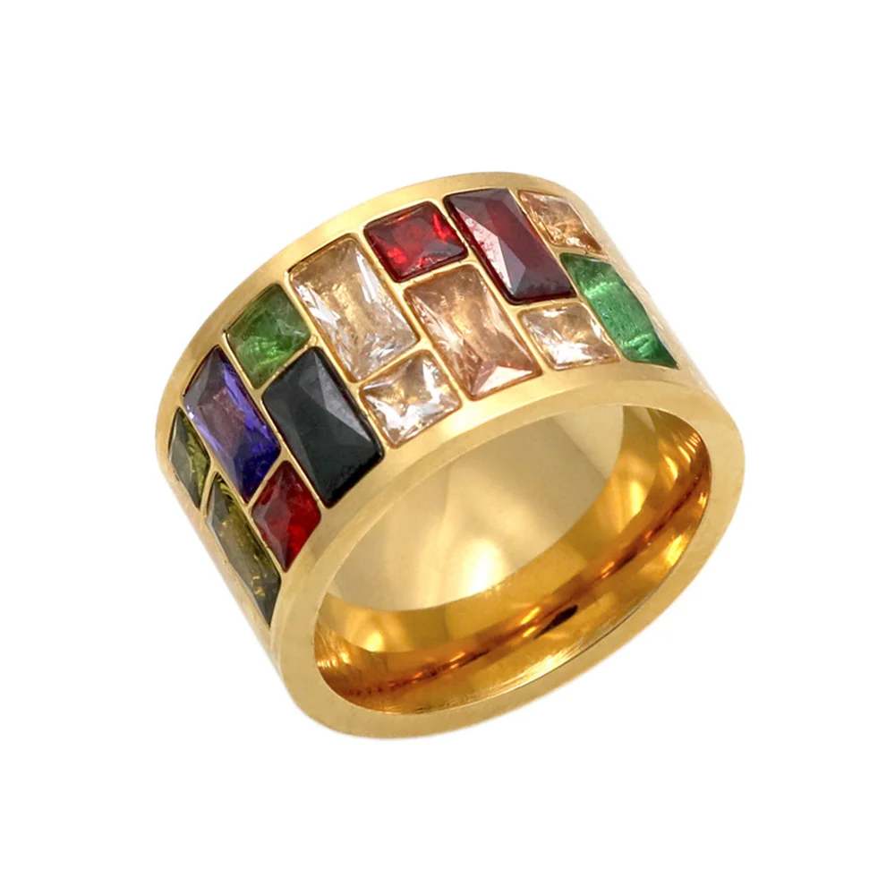 Luxury Iced Out Bling Ring Female Gold Color Stainless Steel Multicolored Cubic Zirconia Rings For Women Hip Hop Jewelry Gift
Luxury Iced Out Bling Ring Female Gold Color Stainless Steel Multicolored Cubic Zirconia Rings For Women Hip Hop Jewelry Gift