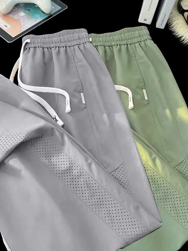 Ice Silk Men's Summer Thin Mesh Breathable Casual Pants Loose Straight Leg Long Sports Leisure Trousers Polyester Fiber
Ice Silk Men's Summer Thin Mesh Breathable Casual Pants Loose Straight Leg Long Sports Leisure Trousers Polyester Fiber