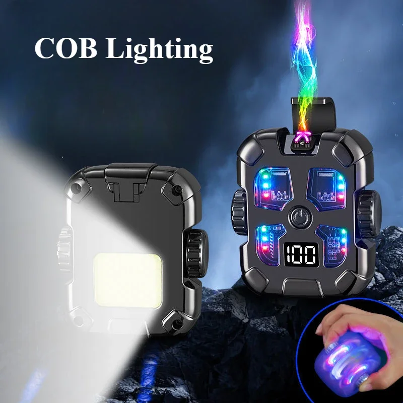 Mecha Style Gyroscope Double Arc Charging Lighter with Lighting Colorful Light Type-C Electric Lighter Men's Decompression Toy
Mecha Style Gyroscope Double Arc Charging Lighter with Lighting Colorful Light Type-C Electric Lighter Men's Decompression Toy