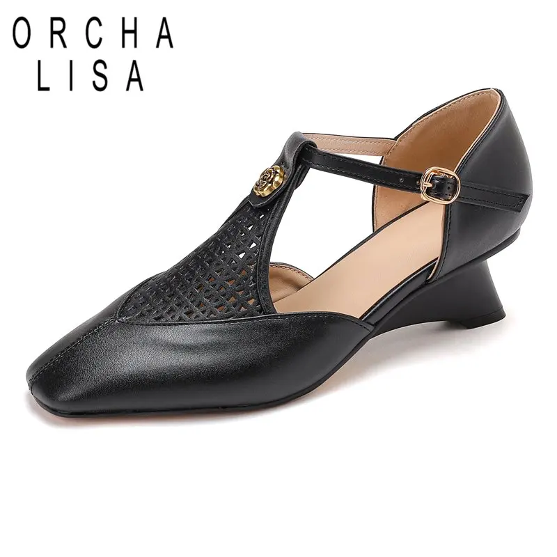ORCHA LISA Design Женские сандалии с квадратным носком, необычные каблуки, пряжка 5 см, Т-образный ремешок, дышащий металлический декор, модная обувь большого размера 42 43
ORCHA LISA Design Женские сандалии с квадратным носком, необычные каблуки, пряжка 5 см, Т-образный ремешок, дышащий металлический декор, модная обувь большого размера 42 43