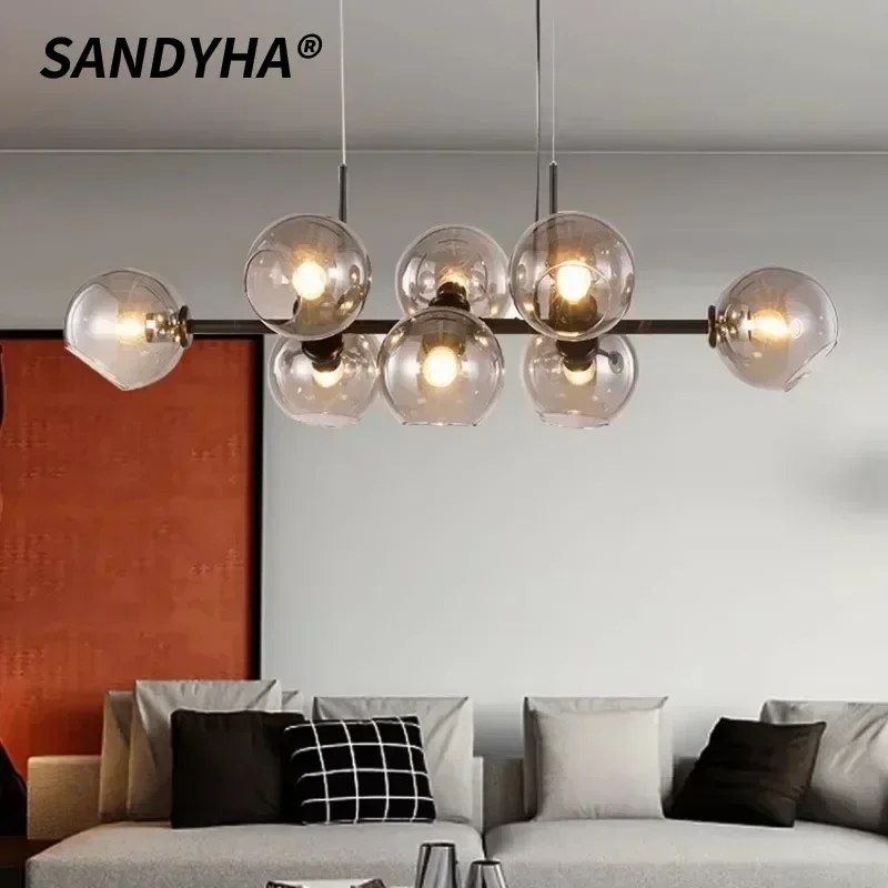 SANDYHA Nordic Glass Ball Ceiling Chandeliers LED Pendant Lights for Dining Room Bedroom Living Room Coffee Table Home Decor
SANDYHA Nordic Glass Ball Ceiling Chandeliers LED Pendant Lights for Dining Room Bedroom Living Room Coffee Table Home Decor