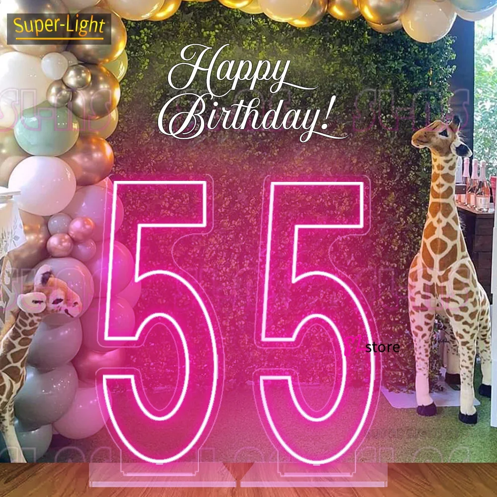 Custom 100cm/40inch High RGB Big Neon Sign Number 0-9 LED Neon Light Baby Birthday Wedding Number Table Sign Personalized Lights
Custom 100cm/40inch High RGB Big Neon Sign Number 0-9 LED Neon Light Baby Birthday Wedding Number Table Sign Personalized Lights