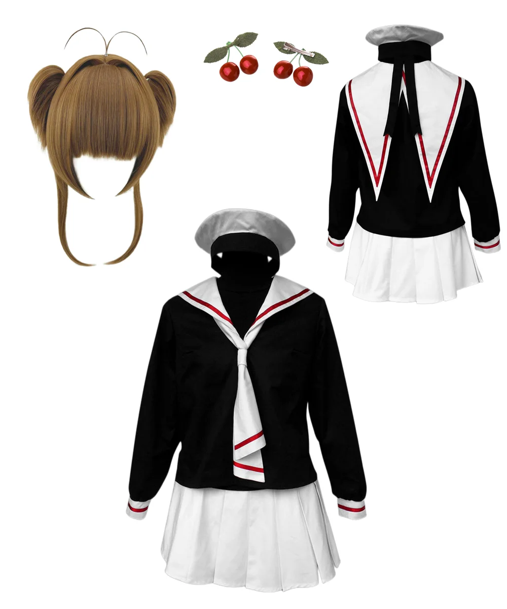 Adult Anime KINOMOTO ying Cosplay Black Uniform Brown Wig Women's Suit Halloween Costumes
Adult Anime KINOMOTO ying Cosplay Black Uniform Brown Wig Women's Suit Halloween Costumes