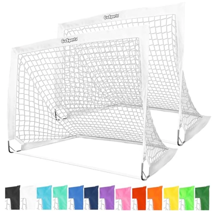 4 x 3 ft Portable Soccer Goals for - 13 Colors - Set of 2 Team Tone Pop Up Nets for Backyard
4 x 3 ft Portable Soccer Goals for - 13 Colors - Set of 2 Team Tone Pop Up Nets for Backyard
