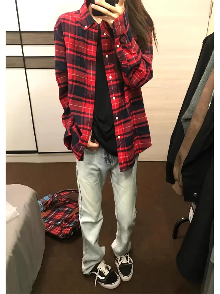 Мужская ретро-американская красная клетчатая длинная све, осенне-зимняя элитная верхняя одежда, крутая верхняя одежда, внутренняя одежда, куртка для пар
Мужская ретро-американская красная клетчатая длинная све, осенне-зимняя элитная верхняя одежда, крутая верхняя одежда, внутренняя одежда, куртка для пар