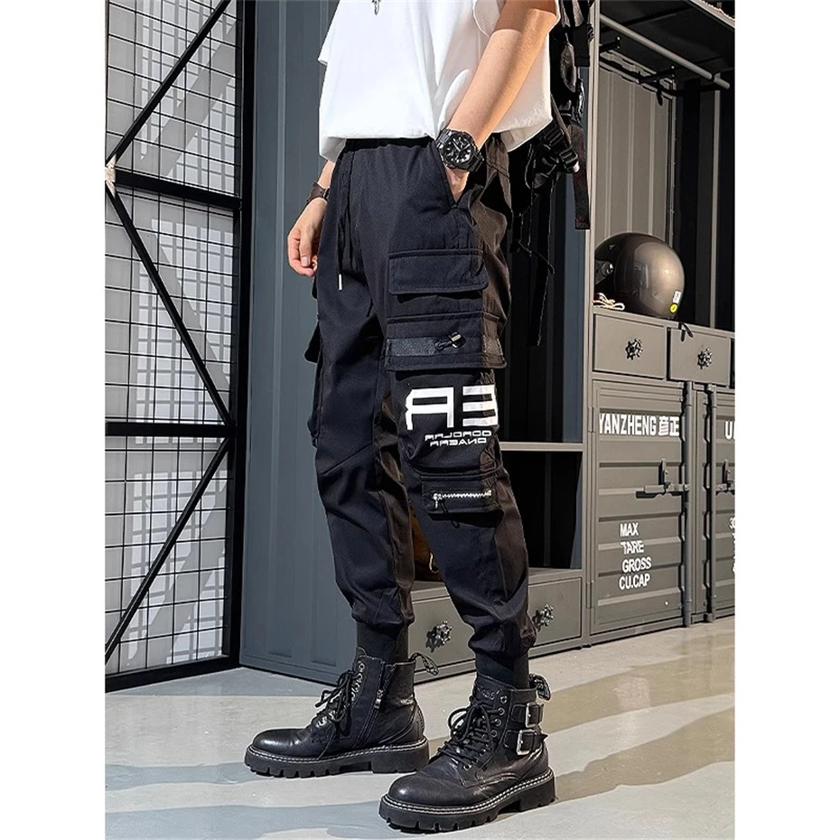 Tactical Black Joggers Pant Mens Streetwear Hip Hop Punk Paratrooper Trousers Men Multiple Pockets Baggy Cargo Ankle Length Pant
Tactical Black Joggers Pant Mens Streetwear Hip Hop Punk Paratrooper Trousers Men Multiple Pockets Baggy Cargo Ankle Length Pant
