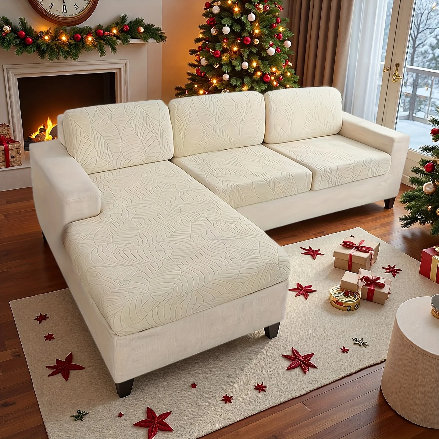 6pcs/Set Sofa Cover, Leaf Jacquard High Elasticity Sofa Cover, Furniture Protective Cover, Armchair Sofa Cover. Soft And Washable Easy To Install, Christmas Decorations
6pcs/Set Sofa Cover, Leaf Jacquard High Elasticity Sofa Cover, Furniture Protective Cover, Armchair Sofa Cover. Soft And Washable Easy To Install, Christmas Decorations