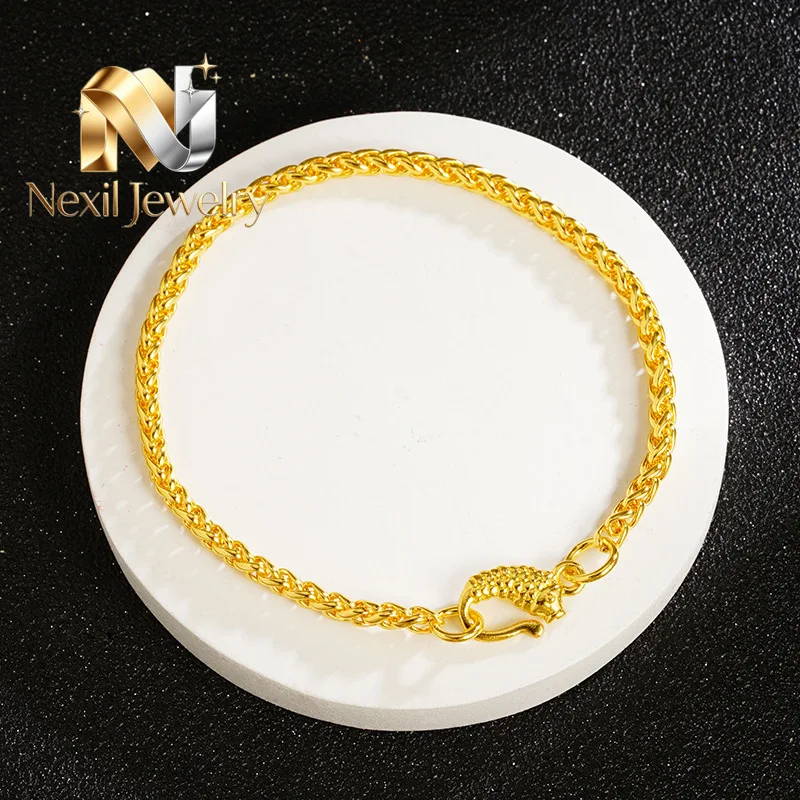 Nexil Jewelry Nexil Jewelry Women 24K Gold AU999 Bracelet Koi Clasp Plain Chain - Pure gold, clever koi clasp, simple elegant
Nexil Jewelry Nexil Jewelry Women 24K Gold AU999 Bracelet Koi Clasp Plain Chain - Pure gold, clever koi clasp, simple elegant