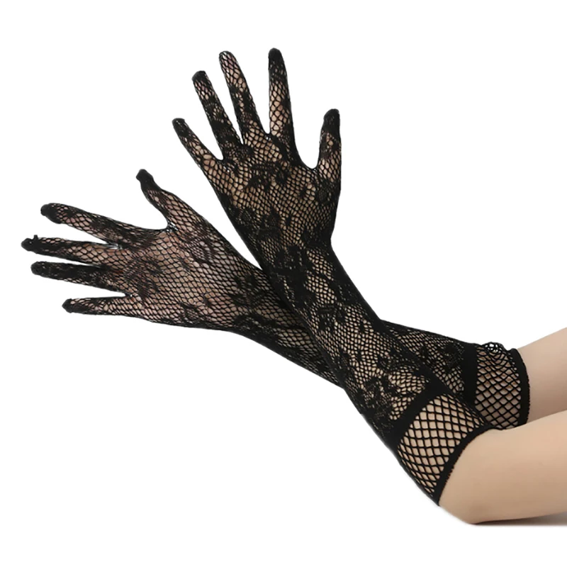Sexy Long Lace Gloves Mesh Floral Gothic Punk Mittens Nylon Elastic Christmas Halloween Gloves Stretchy Fancy Dress Decoration
Sexy Long Lace Gloves Mesh Floral Gothic Punk Mittens Nylon Elastic Christmas Halloween Gloves Stretchy Fancy Dress Decoration