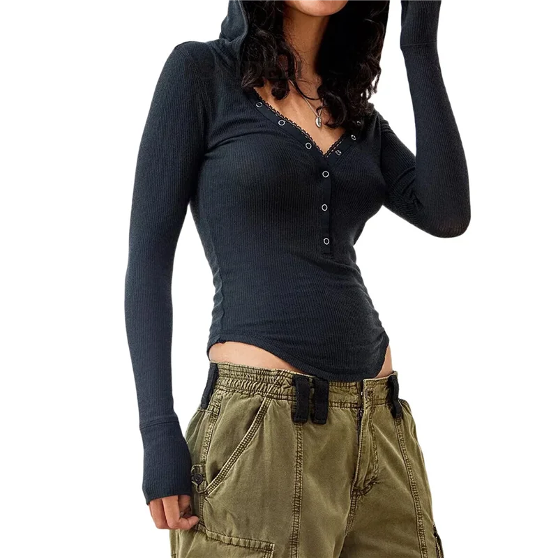 ASDS-Womens Long Sleeves Ribbed Knit Tunic Scoop Neck Button Down Casual Henley Tee Shirt Slim Fit Blouses
ASDS-Womens Long Sleeves Ribbed Knit Tunic Scoop Neck Button Down Casual Henley Tee Shirt Slim Fit Blouses