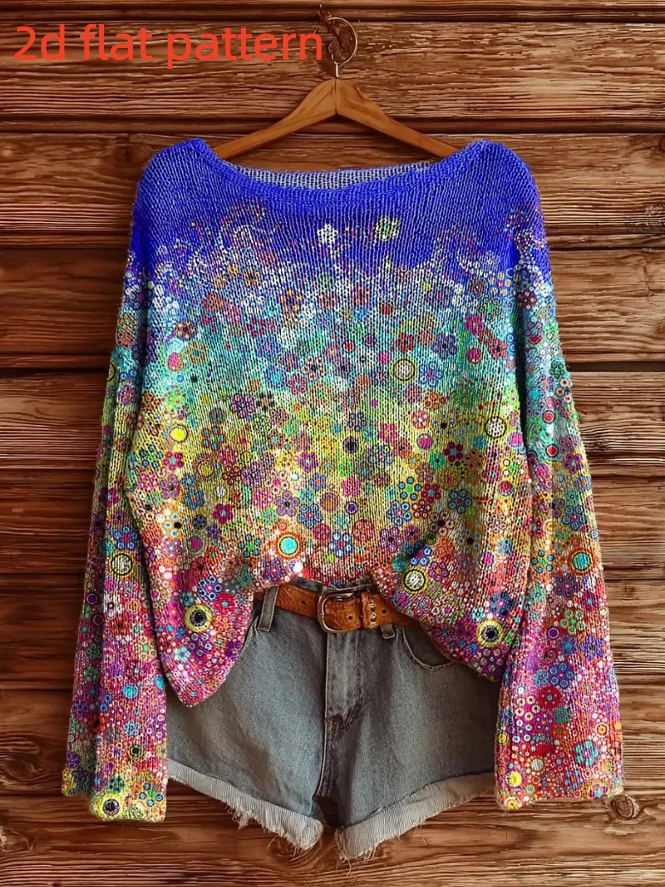 2D Flat Pattern Autumn and Winter Fashion New Style Off-Shoulder Long-Sleeve Women's Top with Floral Pattern Digital Print Trendy Women's Clothing
2D Flat Pattern Autumn and Winter Fashion New Style Off-Shoulder Long-Sleeve Women's Top with Floral Pattern Digital Print Trendy Women's Clothing