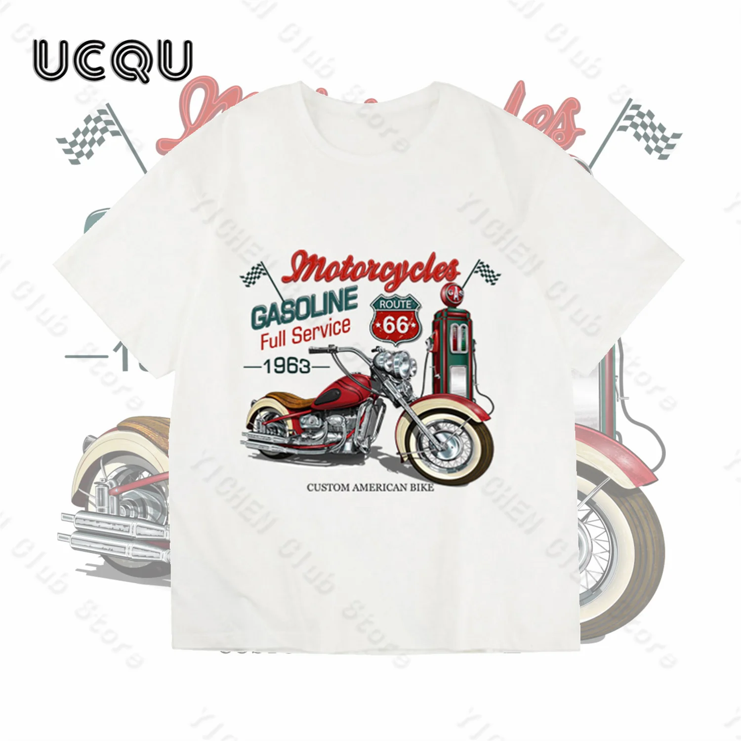 New Motorcycle 1963. Printed Men's Cotton T-Shirt Motorcycle Peripheral Culture Street Loose Casual Versatile Men's Short Sleeve
New Motorcycle 1963. Printed Men's Cotton T-Shirt Motorcycle Peripheral Culture Street Loose Casual Versatile Men's Short Sleeve