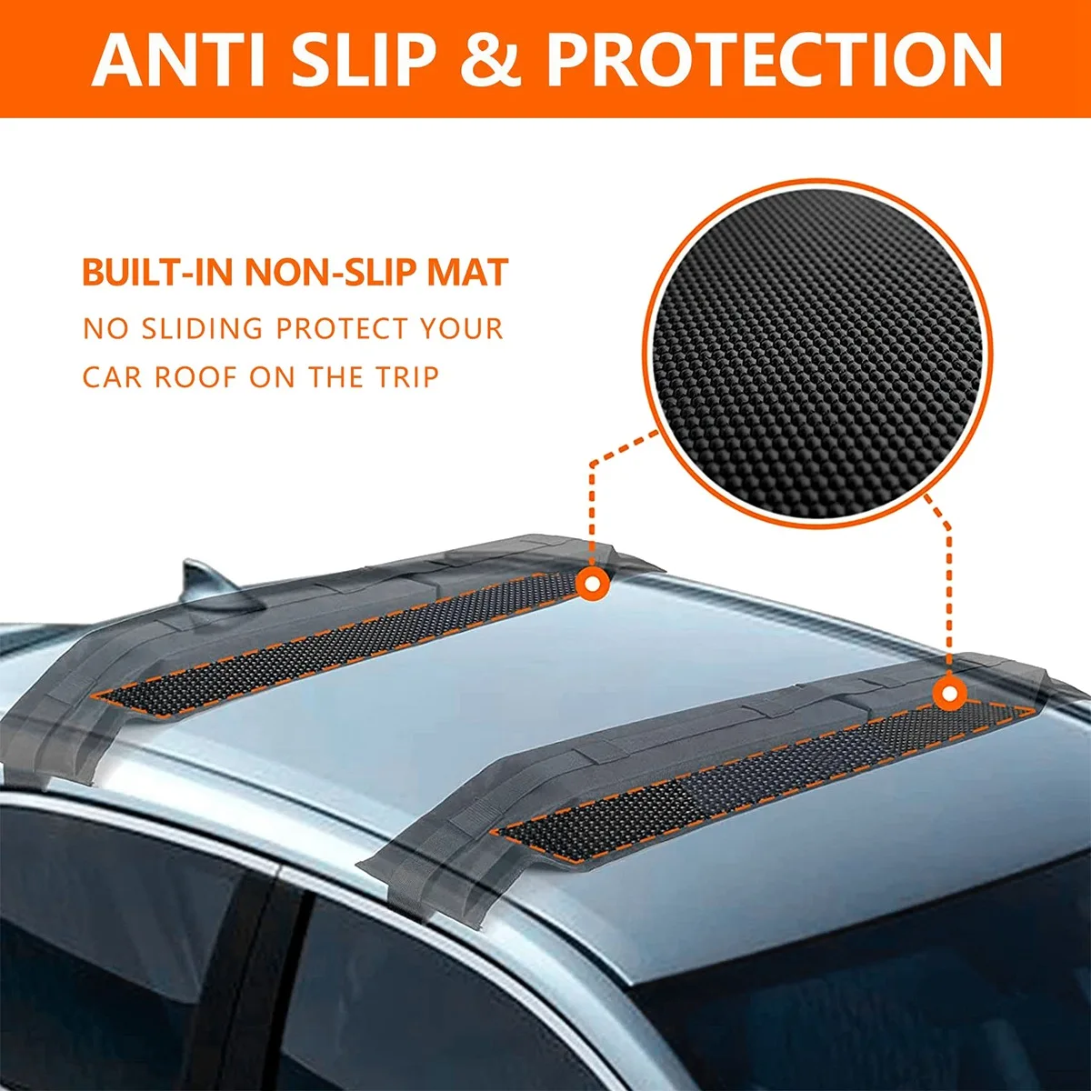Car Soft Roof Rack Pads Foam Luggage Carrier for Kayak Surfboard Stand-Up Paddleboard Canoe with Tie-Down Straps
Car Soft Roof Rack Pads Foam Luggage Carrier for Kayak Surfboard Stand-Up Paddleboard Canoe with Tie-Down Straps