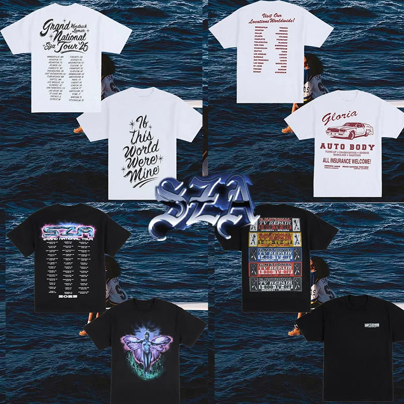 2025 SZA MARIAS Lamar TShirt Grand National Tour Men and Women Clothing Oversize Vintage Unisex High Quality Cotton Clothes
2025 SZA MARIAS Lamar TShirt Grand National Tour Men and Women Clothing Oversize Vintage Unisex High Quality Cotton Clothes