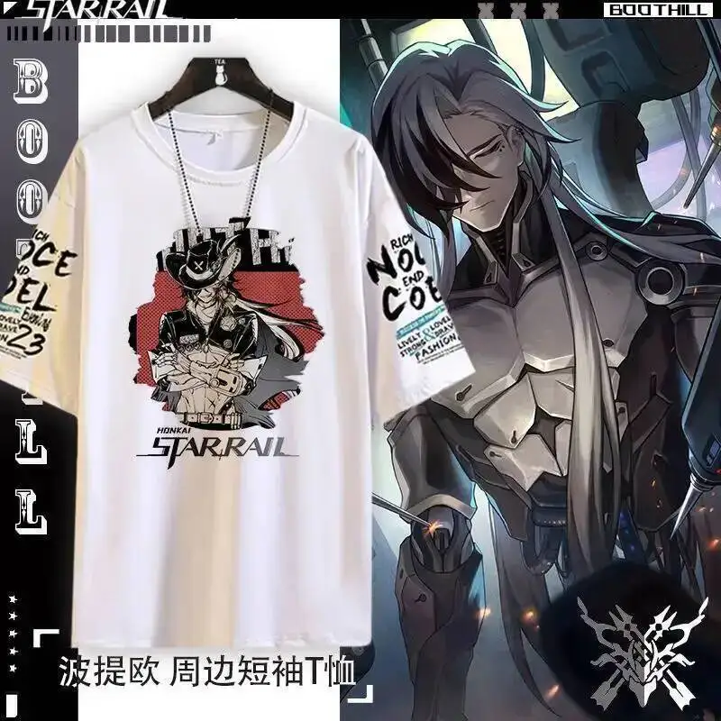 Аниме-игра Honkai: Star Rail Cos Boothill Firefly Robin Fu Xuan Acheron и т. д. 2025 Новая повседневная свободная футболка с короткими рукавами 
Аниме-игра Honkai: Star Rail Cos Boothill Firefly Robin Fu Xuan Acheron и т. д. 2025 Новая повседневная свободная футболка с короткими рукавами